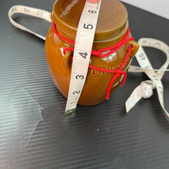 Vintage Zhejiang China Pottery Ginger Jar Brown with Lid - Picture 8 of 9